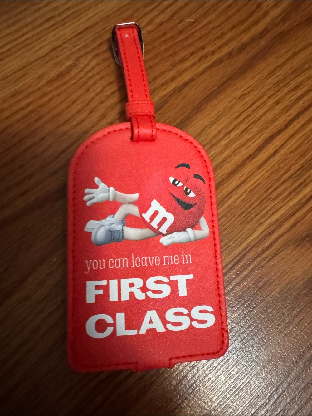 M&M'S Red Luggage Tag with Strap